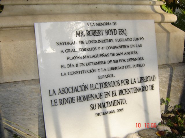 Placa a Robert Boyd Placa a Robert Boyd